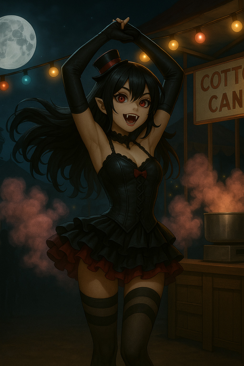 Cute Vampire in a short skirt 