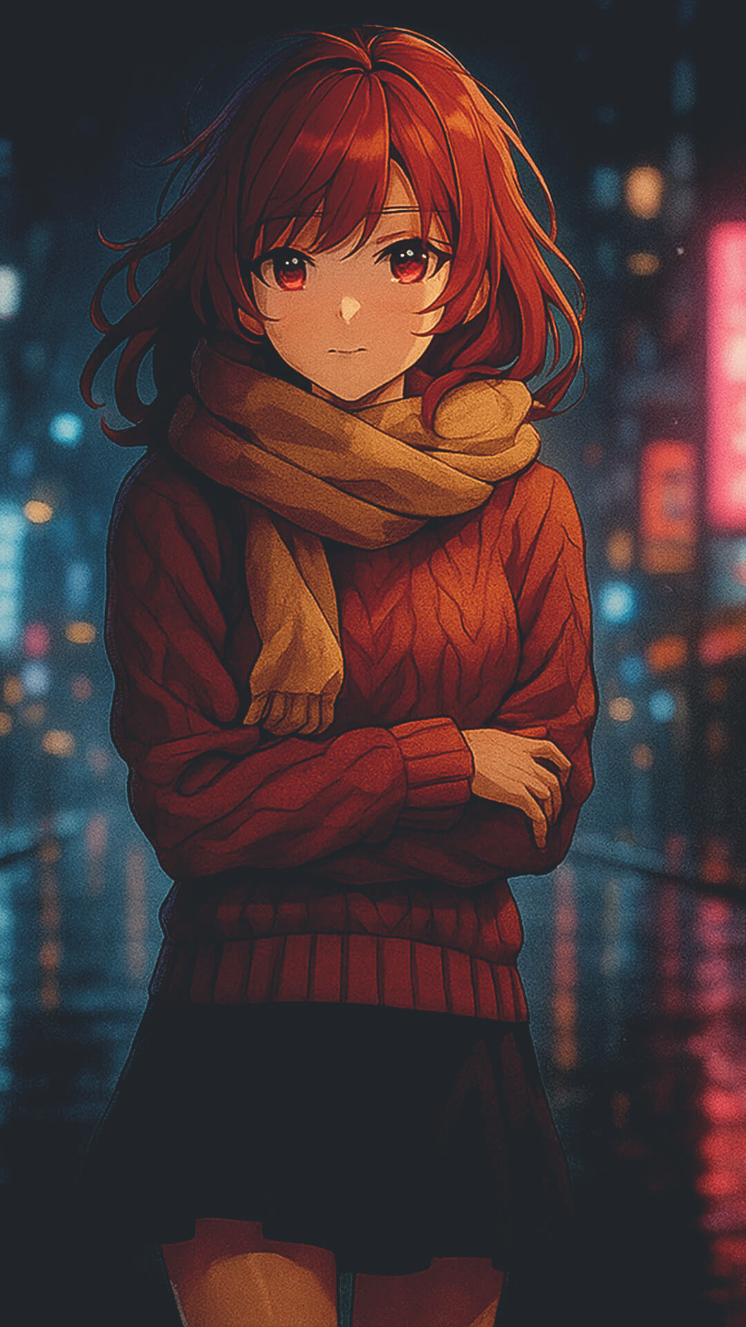 Victoria standing in the city